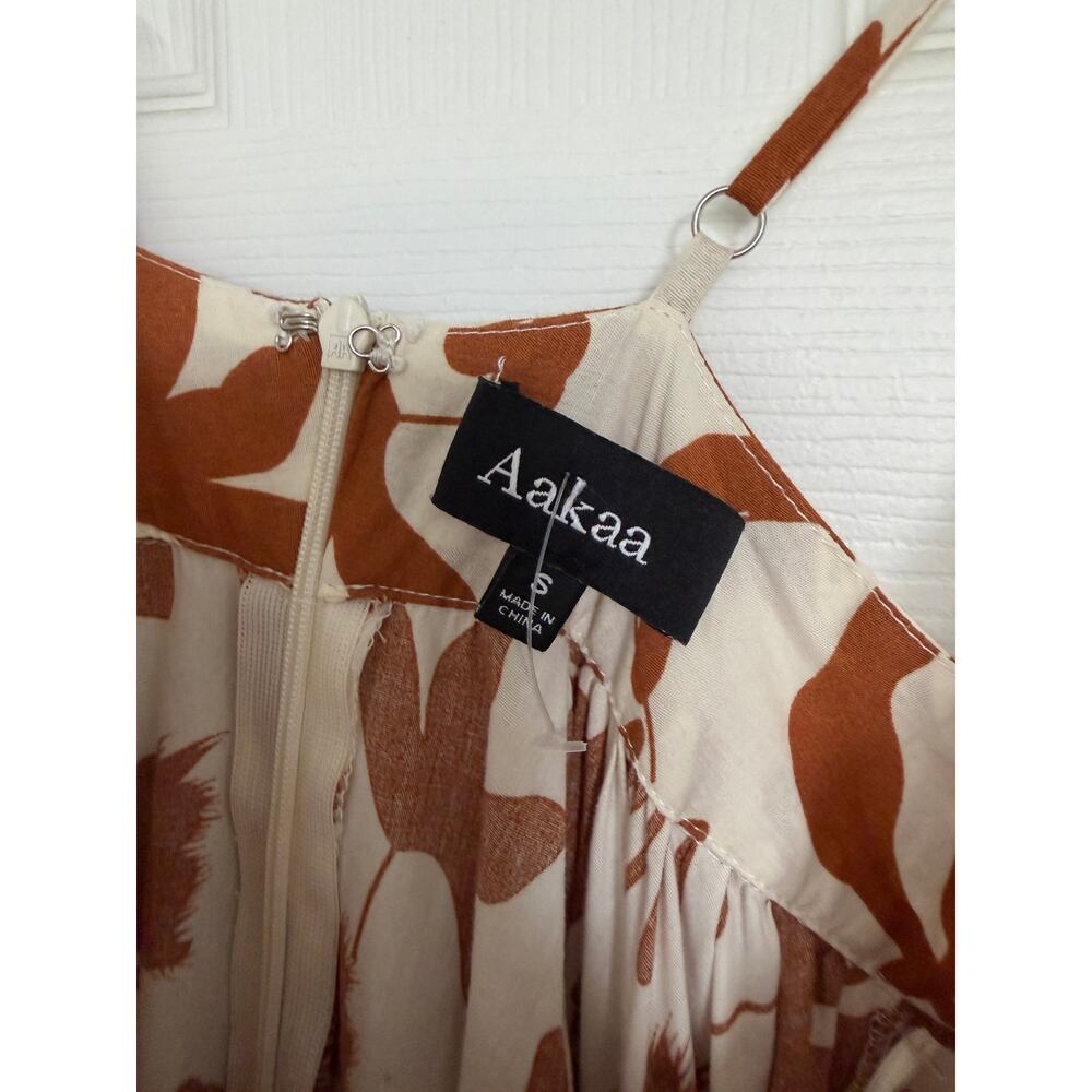 AaKaa boho floral maxi dress women's size S - Picture 5 of 8